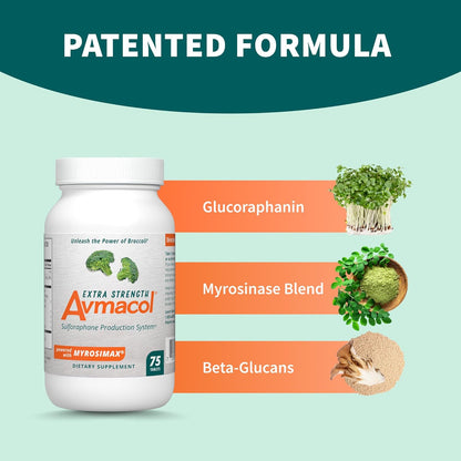 Nutramax Laboratories Avmacol Extra Strength #1 Researched Sulforaphane-Producing Brand for Detoxification, Antioxidant Support, Immune Health, Adults & Children, Moringa, 75 Tablets