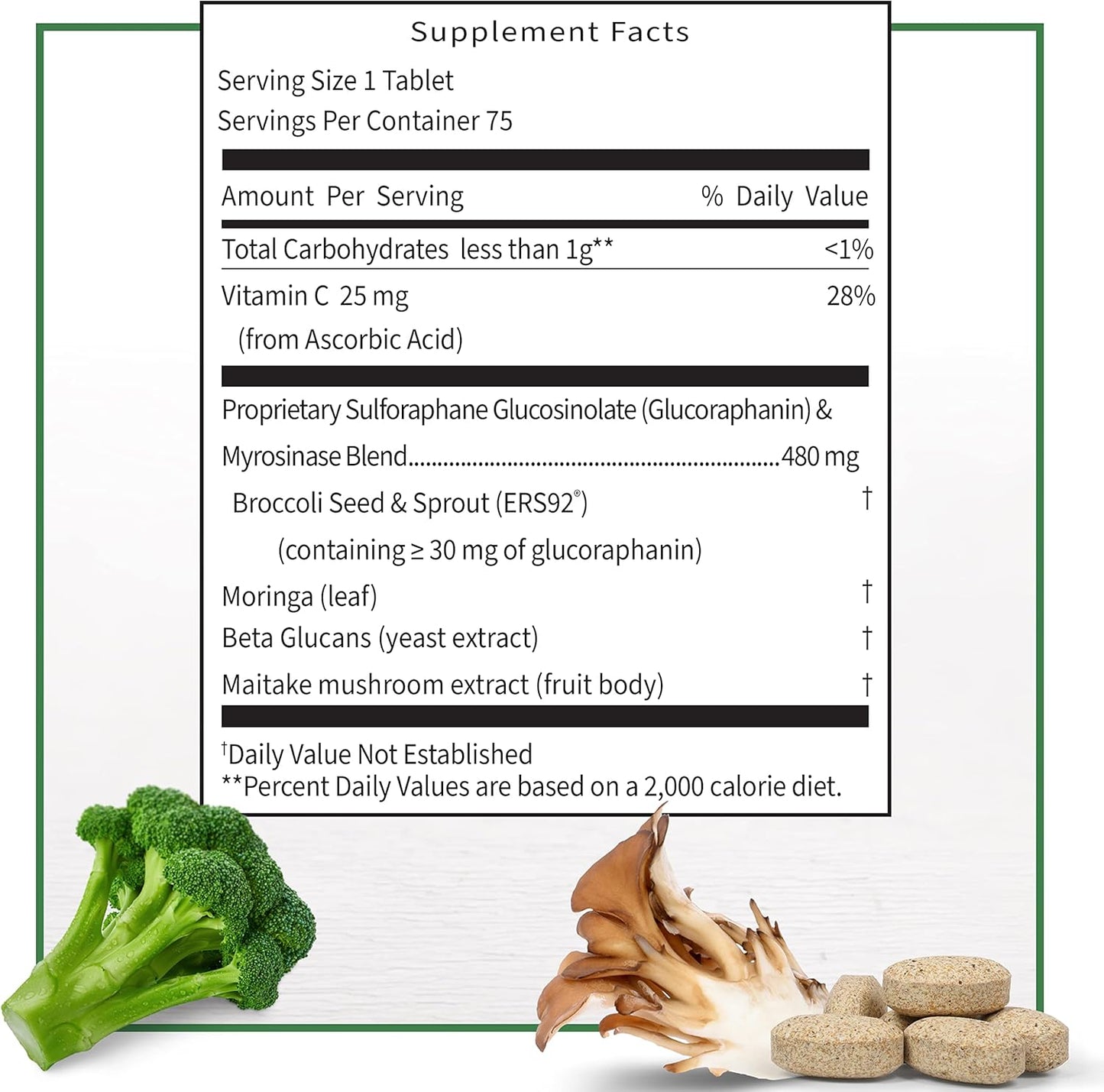 Nutramax Laboratories Avmacol Extra Strength #1 Researched Sulforaphane-Producing Brand for Detoxification, Antioxidant Support, Immune Health, Adults & Children, Moringa, 75 Tablets